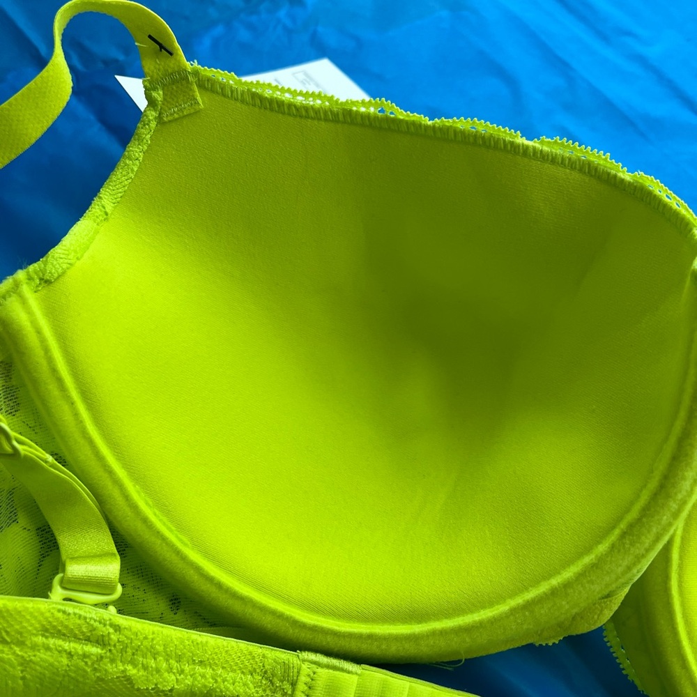 NWT 34B bright yellow wired bra light pad 1399 - Picture 5 of 6